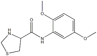 N-(2,5-dimethoxyphenyl)-1,3-thiazolidine-4-carboxamide Struktur