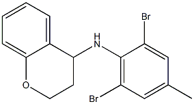 N-(2,6-dibromo-4-methylphenyl)-3,4-dihydro-2H-1-benzopyran-4-amine Struktur