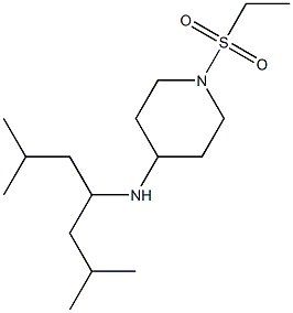 N-(2,6-dimethylheptan-4-yl)-1-(ethanesulfonyl)piperidin-4-amine Struktur