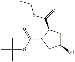 1-Boc-4-CIS-Hydroxy-D-Proline Ethyl Ester Struktur