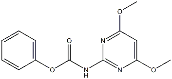 4,6-dimethoxypyrimidine-2-carbamic acid phenyl ester Struktur