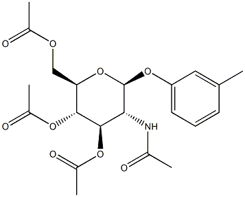 3-Methylphenyl2-acetamido-3,4,6-tri-O-acetyl-2-deoxy-b-D-glucopyranoside Struktur