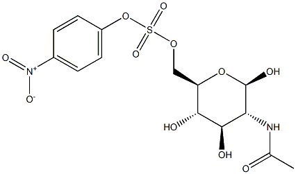 4-Nitrophenyl2-acetamido-2-deoxy-b-D-glucopyranoside-6-sulfate Struktur