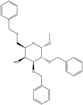 Methyl2,3,6-tri-O-benzyl-a-D-galactopyranoside Struktur