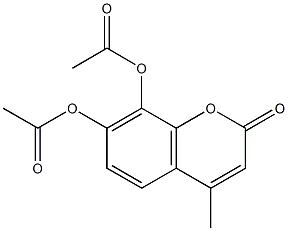 7,8-diacetoxy-4-methylcoumarin Struktur