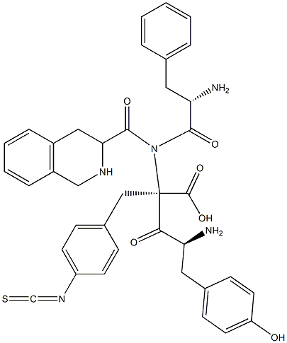 tyrosyl--1,2,3,4--tetrahydroisoquinoline-3-carbonyl-phenylalanyl-4-isothiocyanatophenylalanine Struktur