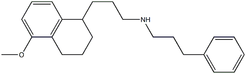 3-(5-methoxy-1,2,3,4-tetrahydronaphthalen-1-yl)-N-(3-phenyl-n-propyl)-n-propylamine Struktur