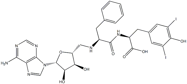 N-adenosyl-phenylalanyl-3,5-diiodotyrosine Struktur