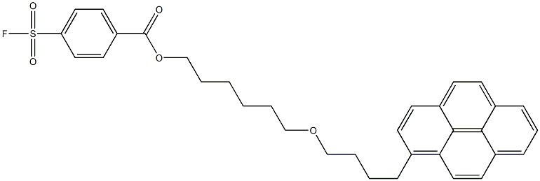 6-((4-(pyrenyl)butyl)oxy)hexyl 4-fluorosulfonylbenzoate Struktur