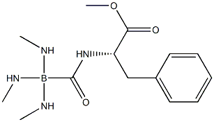 N-(((trimethylamino)boryl)carbonyl)phenylalanine methyl ester Struktur