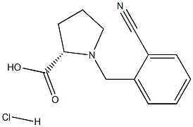 (R)-alpha-(2-cyano-benzyl)-proline hydrochloride Struktur