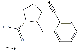 (S)-alpha-(2-cyano-benzyl)-proline hydrochloride Struktur