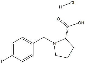 (S)-alpha-(4-iodo-benzyl)-proline hydrochloride Struktur