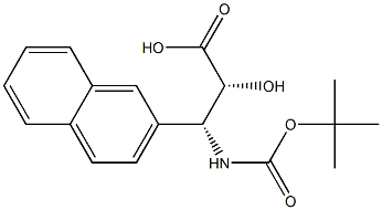 N-Boc-(2R,3R)-3-Amino-2-hydroxy-3-naphthalen-2-yl-propanoic acid Struktur