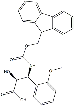 N-Fmoc-(2S,3S)-3-Amino-2-hydroxy-3-(2-methoxy-phenyl)-propanoic acid Struktur