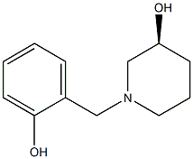 (3S)-1-(2-hydroxybenzyl)piperidin-3-ol Struktur