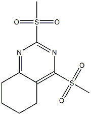 2,4-bis(methylsulfonyl)-5,6,7,8-tetrahydroquinazoline Struktur