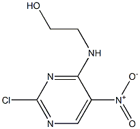 2-[(2-chloro-5-nitropyrimidin-4-yl)amino]ethanol Struktur