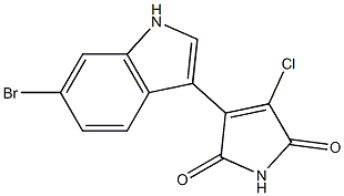 3-(6-bromo-1H-indol-3-yl)-4-chloro-1H-pyrrole-2,5-dione Struktur