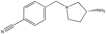 4-{[(3R)-3-aminopyrrolidin-1-yl]methyl}benzonitrile Struktur