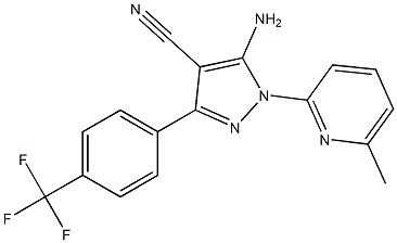 5-amino-3-[4-(trifluoromethyl)phenyl]-1-(6-methylpyridin-2-yl)-1H-pyrazole-4-carbonitrile Struktur