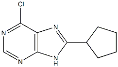 6-chloro-8-cyclopentyl-9H-purine Struktur