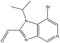 7-bromo-1-(1-methylethyl)-1H-imidazo[4,5-c]pyridine-2-carbaldehyde Struktur