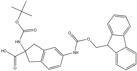 2-(N-BOC-AMINO)-5-(N-FMOC-AMINO)INDAN-2-CARBOXYLIC ACID 99% Struktur