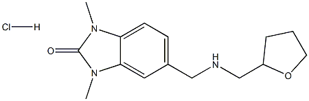 1,3-DIMETHYL-5-{[(TETRAHYDRO-FURAN-2-YLMETHYL)-AMINO]-METHYL}-1,3-DIHYDRO-BENZOIMIDAZOL-2-ONE HCL Struktur