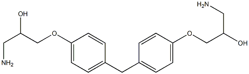 1-Amino-3-{4-[4-(3-amino-2-hydroxy-propoxy)-benzyl]-phenoxy}-propan-2-ol Struktur