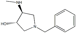 trans-1-Benzyl-4-methylamino-pyrrolidin-3-ol Struktur