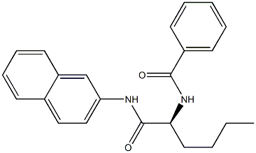 N-[1-[(2-NAPHTHALENYLAMINO)CARBONYL]PENTYL]-(S)-BENZAMIDE Struktur