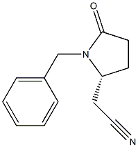 (R)-1-BENZYL-5-(CYANOMETHYL)-2-PYRROLIDINONE Struktur