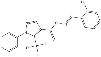 4-[({[(2-chlorophenyl)methylene]amino}oxy)carbonyl]-1-phenyl-5-(trifluoromethyl)-1H-pyrazole Struktur