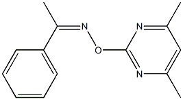 1-phenyl-1-ethanone O-(4,6-dimethyl-2-pyrimidinyl)oxime Struktur