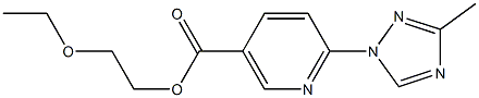 2-ethoxyethyl 6-(3-methyl-1H-1,2,4-triazol-1-yl)nicotinate Struktur