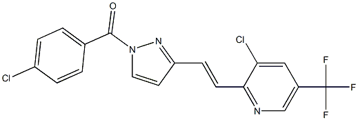 (4-chlorophenyl)(3-{2-[3-chloro-5-(trifluoromethyl)-2-pyridinyl]vinyl}-1H-pyrazol-1-yl)methanone Struktur