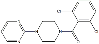 (2,6-dichlorophenyl)(4-pyrimidin-2-ylpiperazino)methanone Struktur