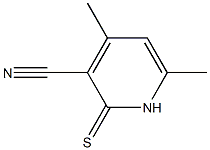 4,6-dimethyl-2-thioxo-1,2-dihydro-3-pyridinecarbonitrile Struktur