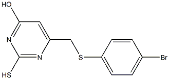 6-{[(4-bromophenyl)sulfanyl]methyl}-2-sulfanyl-4-pyrimidinol Struktur