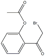 2-(2-bromoacetyl)phenyl acetate Struktur