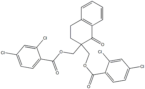 (2-{[(2,4-dichlorobenzoyl)oxy]methyl}-1-oxo-1,2,3,4-tetrahydro-2-naphthalenyl)methyl 2,4-dichlorobenzenecarboxylate Struktur