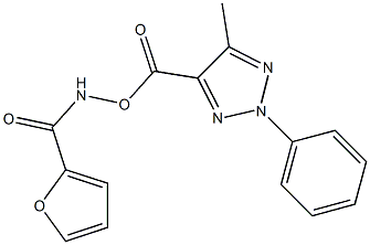 N-{[(5-methyl-2-phenyl-2H-1,2,3-triazol-4-yl)carbonyl]oxy}-2-furamide Struktur