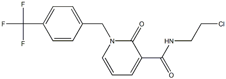 N-(2-chloroethyl)-2-oxo-1-[4-(trifluoromethyl)benzyl]-1,2-dihydro-3-pyridinecarboxamide Struktur