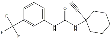 N-(1-ethynylcyclohexyl)-N'-[3-(trifluoromethyl)phenyl]urea Struktur