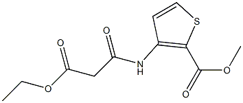 methyl 3-[(3-ethoxy-3-oxopropanoyl)amino]thiophene-2-carboxylate Struktur