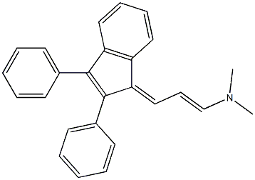 N1,N1-dimethyl-3-(2,3-diphenyl-1H-inden-1-yliden)prop-1-en-1-amine Struktur