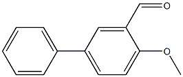 (2-methoxy-5-phenyl)benzylaldehyde Struktur