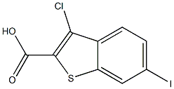 3-chloro-6-iodobenzo[b]thiophene-2-carboxylic acid Struktur