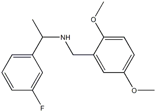 [(2,5-dimethoxyphenyl)methyl][1-(3-fluorophenyl)ethyl]amine Struktur